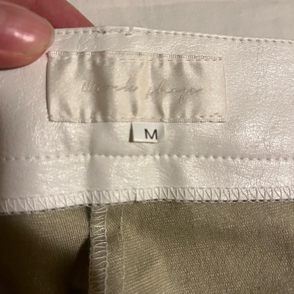 Sourceunknown faux Leather Panelled Trousers, White size M - Picture 7 of 7